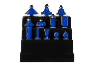 Набор фрез ПРАКТИКА по дереву 12 шт (хвостовик 8 мм) (918-671)