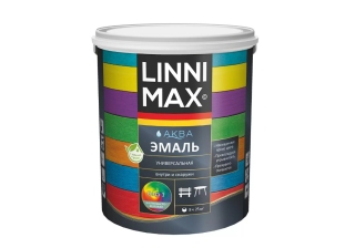 Эмаль акриловая LINNIMAX Аква Эмаль шелковисто-матовая База 1 2.5л.