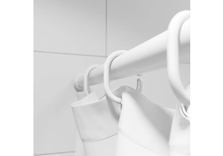 КОЛЬЦА ДЛЯ ШТОР В ВАННУЮ НАБОР 12 ШТ. (БЕЛЫЕ) (1/100) 