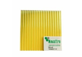 Поликарбонат 12000х2100х8 Желтый Novattro