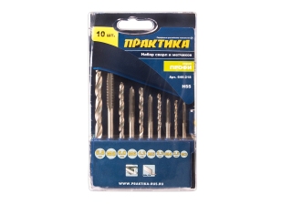 Набор сверел комб. ПРАКТИКА Профи 2.5,3.3,4.2,5.0,6.8мм метчики М3,4,5,6,8 646-218