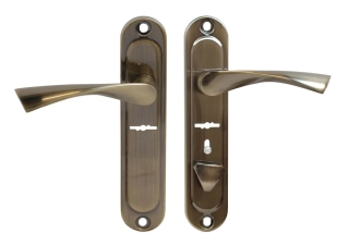 Комплект ручек АЛЛЮР 03S AB L лев. для сувальдных замков м/о 42 мм 15748