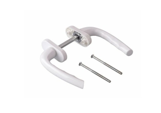 Ручка на пластиковую дверь БЕЛЫЙ ДВУХСТОРОННЯЯ (широкая/широкая) 14414