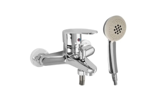 Cмеситель в ванну Сатурн короткий излив, шаровый 40мм, /48009/