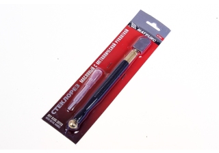 Стеклорез 1-роликовый с металлической ручкой, масляный  /87264/  MATRIX