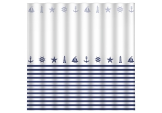 Штора для ванной Рыжий кот SC-PE-38, 180 x 180 см, полиэстер 213872