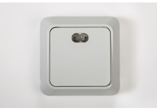 Выключатель IN HOME Bolleto 1кл с подсв о/у белый IP20 /7121-W/