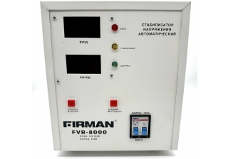 Стабилизатор FIRMAN FVR-8000 (однофаз, релейн, напольн, цифр. дисплей, 8000Вт, 100-260В, USB,19кг)