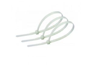 Стяжки (хомуты) DERZHI нейлоновые белые КСС 4х200 <100 шт> (1/250) 158-420