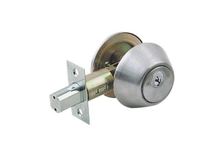 Замок врезной deadbolt 102 (кл/кл) 3 ключа Никель 13263