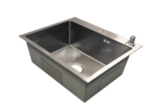 Мойка из нержавеющей стали AZARIO NICOLE (500*500*220) серебро (сифон, диспенсер,коландер) AZS5050N