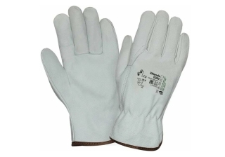 Перчатки кожаные 2Hands 0280, овечья кожа,белые,р-р 10.5