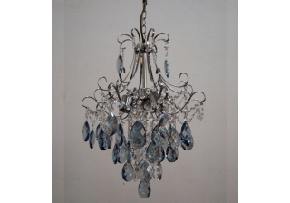 Люстра 0989/4 хром-синий