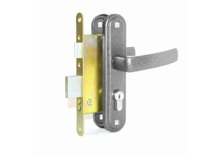 Замок врезной с ручк. 3В4-3.05 (серебро) 