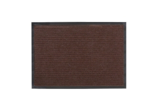 Коврик придверный 40х60 см. влаговпитывающий Ребристый коричневый  SUNSTEP  /35-032/