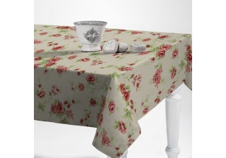 Клеёнка столовая ALBA (1.4х20м) 4219101 Вальс цветов красн.