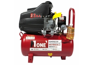 Компрессор поршневой масляный №1 NAC1600/24-2 (1,6кВт  206л/м  8bar 2лс,ресивер,24л)