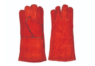 Краги спилковые Трэк кл. А красные