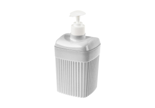 Диспенсер для жидкого мыла Econova Velvet, 90 x 90 x 177 мм, 0,65 л, светло-серый 223540