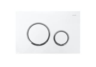 Панель смыва AZARIO белая+хром (круглая) AZ-8200-0045