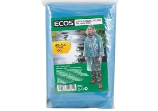 Плащ-дождевик ECOS на липучках полиэтилен (размер 48-54)  218789