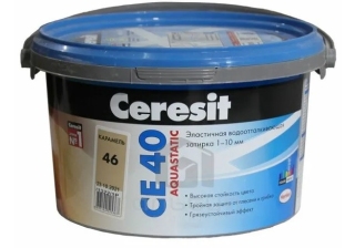 Затирка Ceresit СЕ А 40 2-10мм карамель (эл, водооттал.,противогриб.) 2кг