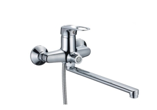 Cмеситель в ванну Lemen LB-2524 D40 длин. нос, перекл. в корпусе Хром