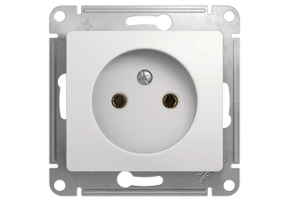Розетка 1гн без З/К с/у белый механизм 16А Glossa Schneider Electric GSL000141
