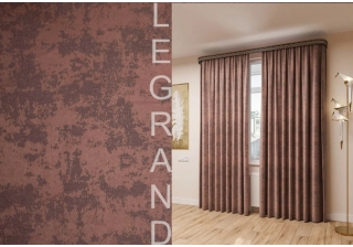 Портьера Мрамор софит 150х260 брусника