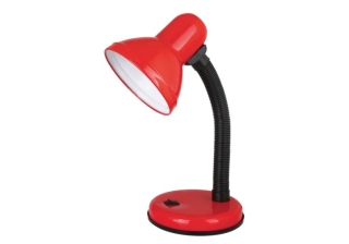 Светильник настольный Ultraflash UF-301P С04, ЛОН, 60Вт, 230В, красный (Е27) /12898