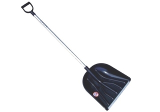 Лопата снегоуб. 410*460 пласт. Белый медведь с алюм. черенком с терморукавом и V ручкой