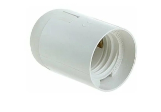 Патрон Е27 пластиковый подвесной белый TDM