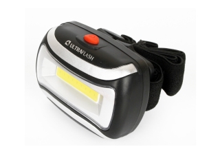 Фонарь электр. светодиод.Ultraflash LED5380 налоб.черный+сереб., IPX4 3 реж, (1/50/100шт)12870/87896
