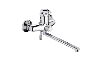 Cмеситель в ванну Lemen LB-2521 D40 длин. нос, перекл. в корпусе Хром