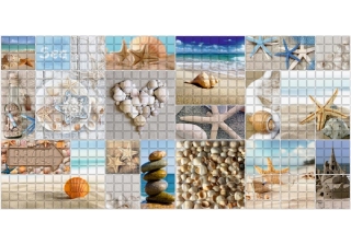 Панель ПВХ Мозаика Морской берег 957х480х0.3мм (0,4593м2)