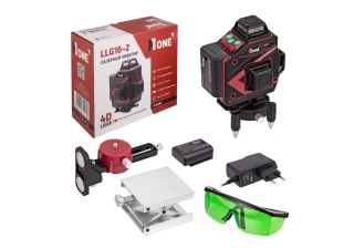 Уровень лазерный №1 LLG16-PRO (ЗЕЛЕНЫЙ,16линий,50м дальн,2акк,самовыравн,пульт,КЕЙС)