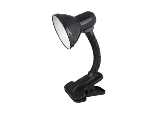 Светильник настольный Ultraflash UF-320P С02, ЛОН, 60Вт, черный с прищеп. (Е27) (1/36шт)/12371/87637