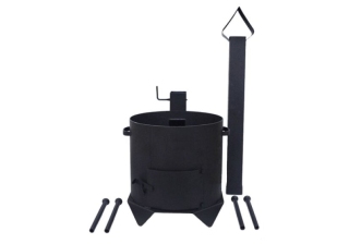 Печь под казан на 8л. с трубой (диаметр 320мм., сталь 2мм.)