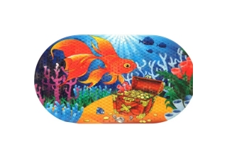 Коврик в ванную антискользящий Золотая рыбка 68х38