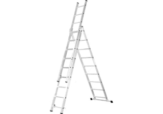 Лестница алюмин. трех. 5312 (3х12  мax H 338/560/786)(пр. Россия)