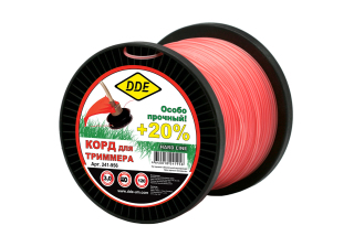 Леска DDE Hard line круг армированный 3.0мм*120м серый/красный 241-956