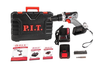 Дрель акк. P.I.T. PBM 20H-10A/1*** (20В, 1х2Ач Li-lon, 28Нm, патром 10мм, зарядка, кейс)