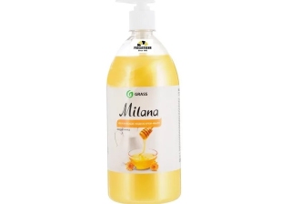 Жидкое мыло ГраСС  1л. молоко и мед с дозатором 126101