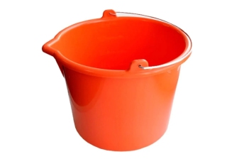 Ведро строительное, пластм. 12 литров усиленное оранжевое