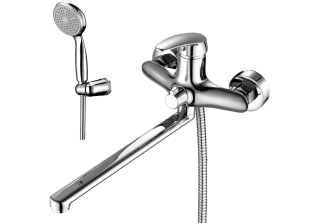 Смеситель универ. LEMARK Линара LM0451С с плоским изливом 300мм. див. с керам. пластинами хром