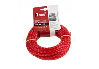 Леска №1 3.0мм*15м  крученый красн. цв картон TL1030152