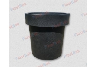 Кашпо черный 250