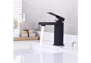 Cмеситель для умывальника Lemen R11301E онорычажный, гайка  Черный