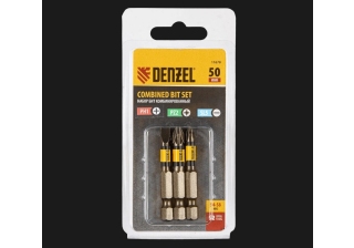 Набор насадок  PH2, PZ2, SL5, 50мм сталь S2 намагничены /11678/ Denzel