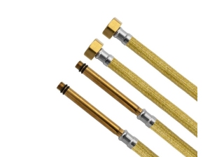 Подводка гибкая для смесителя с длинными штуцерами L=0,9м. (пара)  /64227/